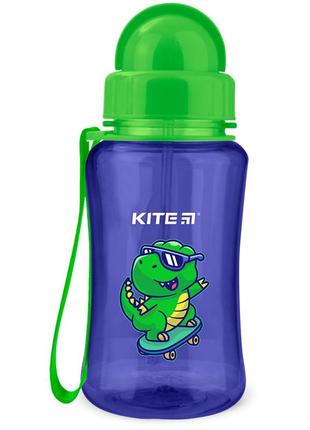 Бутылочка для воды kite dino k23-399-2, 350 мл, синяя