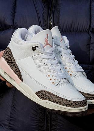 Женские кроссовки nike air jordan retro 3 neapolitan dark mocha 37-38-39-40-41