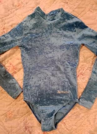 Спортивный купальник с длинным рукавом боди для танцев, гимнастики, спорта, фигурного