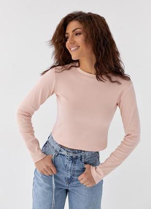 Трикотажний джемпер у дрібний рубчик