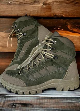 Тактические зимние ботинки хутро до -25 цвет олива