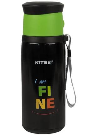 Термос kite fine k21-305-01, 350 мл, черный