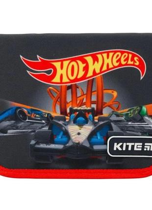 Пенал kite "hot wheels" 1 отделение и 1 отворот hw19-621-1