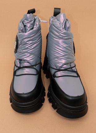 Зимове термо взуття для дівчинки фіолетові чобітки дутіки 36 дутики детские зимние ботинки tom.2 фото