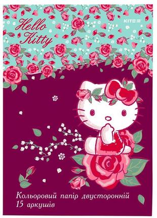 Бумага цветная двусторонняя hello kitty hk19-250