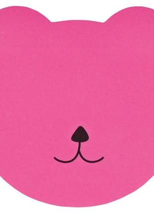 Блок паперу з липким шаром axent bear 2444-01-a, 70x70 мм, 50 аркушів, рожевий