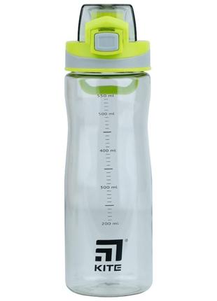 Пляшка для води kite k21-395-03, 650 мл, сіро-зелена