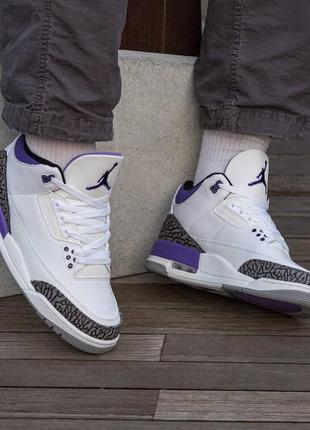 Женские кроссовки nike air jordan retro 3 dark iris 37-38-39-40-416 фото