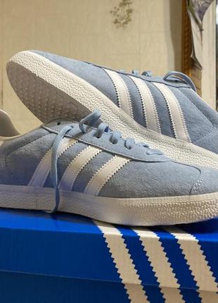 Adidas gazelle grey blue hotsell