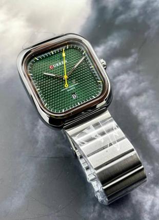 Наручний годинник curren 8460 silver-green
