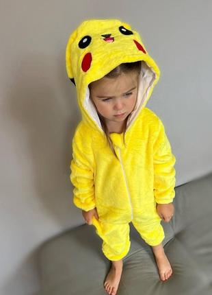 Дитячий кігурумі пікачу, дитяча піжама жовтий пікачу3 фото