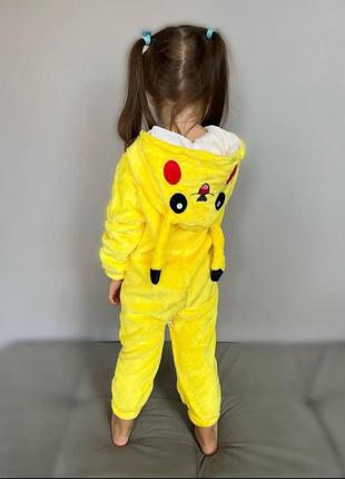 Дитячий кігурумі пікачу, дитяча піжама жовтий пікачу5 фото