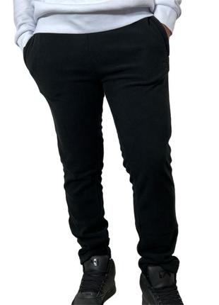 Теплые спортивные штаны threadbare флисовые s-2xl чорний