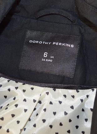 Брендовый черный коттоновый плащ тренч с карманами dorothy perkins вьетнам этикетка3 фото