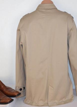 Мужской коттоновый бежевый плащ тренч куртка на молнии casual friday by blend этикетка4 фото