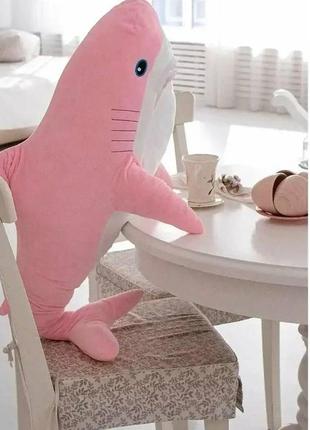 Мягкая игрушка акула ikea 140 см большая розовая8 фото