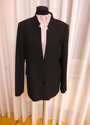 Базовый черный пиджак zara basic  раз.l- xl