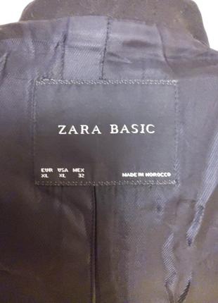 Базовый черный пиджак zara basic  раз.l- xl6 фото