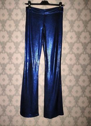 Женские синие карнавальные брюки штаны для танцев