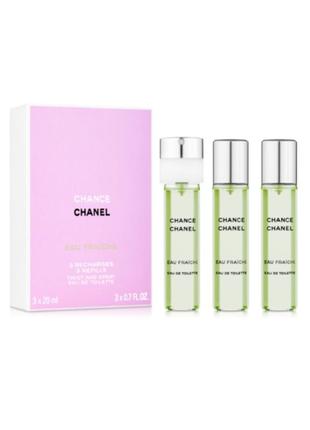 Оригінал chanel chance eau fraiche 20 ml *3 ml refill ( шанель шанс фреш ) туалетна вода