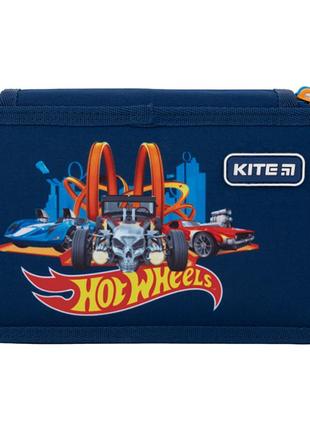 Пенал без наполнения kite hot wheels hw22-623, 2 отделения1 фото