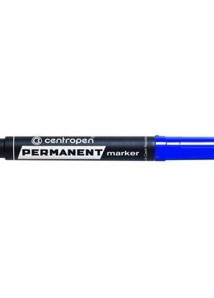 Маркер permanent (клиноподібний) ц. синій centropen 8576/03