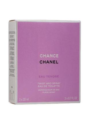 Оригінал chanel chance eau tendre 20 ml * 3 ( шанель шанс тендр ) туалетна вода1 фото