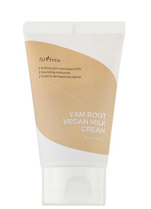 Крем увлажняющий с корнем дикого ямса isntree yam root vegan milk cream 80 ml1 фото