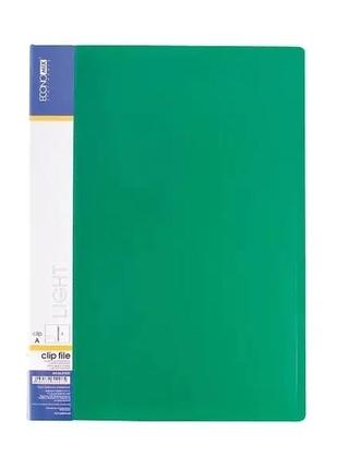 Папка-швидкозшивач з вусами а4 economix light, зелена e31207-04