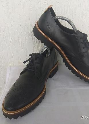 Брендовие кожанние туфли ecco ankell danish tex р.41