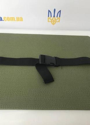 Сидіння-каремат туристичне, кріплення гумка з застібкою фастекс розмір 36х30х8 см колір олива