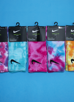 Лимитированные высокие носки nike tie-dye!