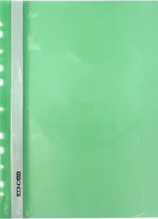 Папка-скоросшиватель economix глянцевые а4 с перфорацией, зеленая, (упаковка 10шт) e31510-04