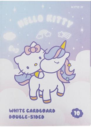 Картон білий kite hello kitty hk21-254, а4, 10 аркушів, папка