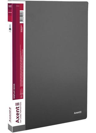 Дисплей-книга axent 1040-03-a, а4, 40 файлов, серая