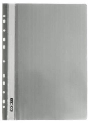 Папка-швидкозшивач economix глянсові а4 з перфорацією, сіра, (паковання 10 шт.) e31510-10