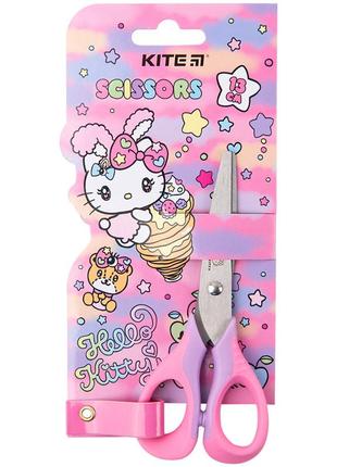 Ножницы с резиновыми вставками kite hello kitty hk23-016, 13 см