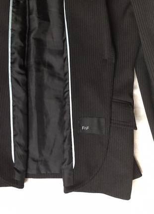 Женский классический черный пиджак в полоску от f&amp;f4 фото