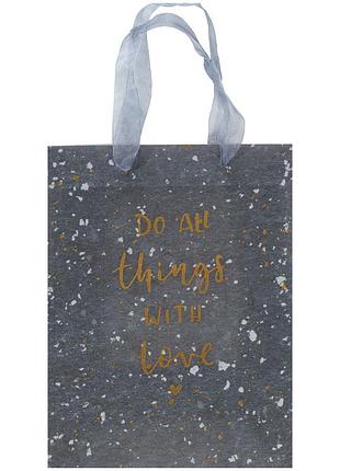 Пакет пластиковый подарочный axent 8503-13-a, 25х19см, shade gray