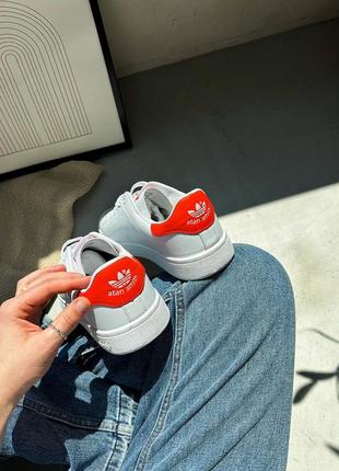 Женские демисезон adidas stan smith red and white6 фото