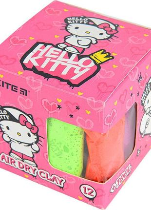 Пластилін повітряний kite hello kitty hk22-135, 12 кольорів + формочка