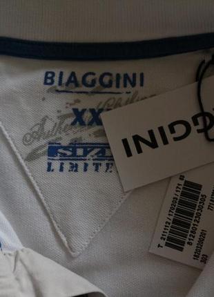 Biaggini- стильное белое поло тенниска новое4 фото