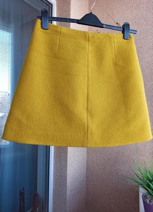 Красивая стильная теплая шерстяная юбка трапецией 100% шерсть1 фото