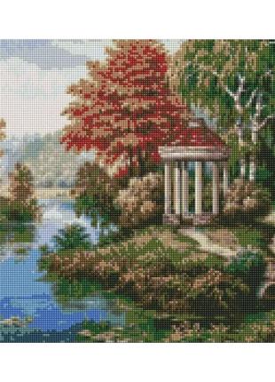 Алмазна вишивка "бесідка біля річки" 40*50 см amo7339