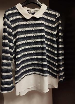 Кофточка с имитацией рубашки paprika