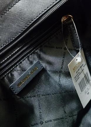 Сумка michael kors оригинал jet set large logo shoulder bag черная8 фото