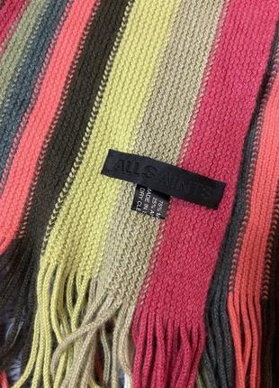 Allsaints 100% шерсть мерінос + ангора стильний шарф від преміум бренду5 фото