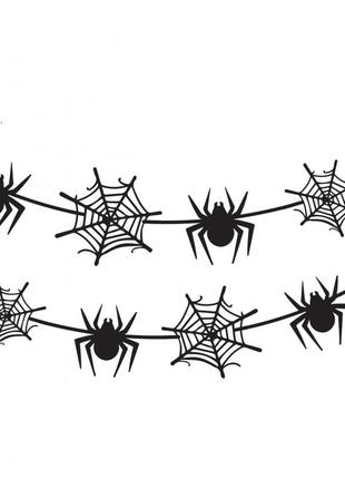 Гірлянда бум. фігурна yes! fun хелловін spider webs 13 фігурок 3 м2 фото