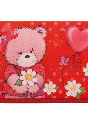 Пенал kite popcorn bear 1 отделение 1 отворот po16-621