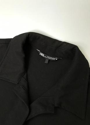 Черная базовая верхняя рубашка zara, зара, oversize, оверсайз, свободная, широкая, летучая мышь, овершот, куртка, теплая рубашка, ветровка8 фото